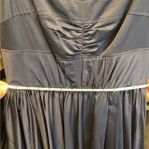 Jason Wu gathered midi navy dress - Picture 9 of 9